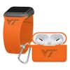 AFFINITY BANDS Virginia Tech Hokies Engraved Silicone Combo Package Compatible with Apple Watch and AirPods Pro (38/40/41mm (42mm Series 11) Orange) view 1