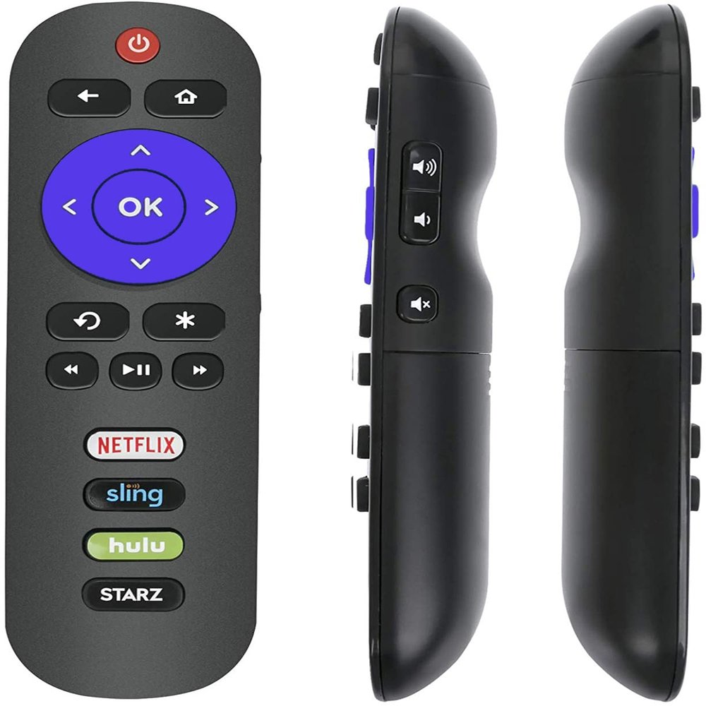 Replaced Remote Control for Roku TV, Compatible for TCL Roku/Onn Roku/Element Roku/Westinghouse Roku/Philips Roku Series Smart TVs with Netflix Sling Hulu Starz APP Keys