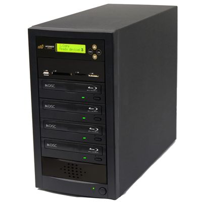 Acumen Disc 1 to 3 Multimedia to Blu-Ray Backup Duplicator - CF SD MS USB Flash Media Memory Card to BD-R DVD CD & Multiple Disc to Discs Copier (Standalone Audio Video Copy Tower, Duplication Device)