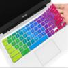 Colorful Keyboard Cover for ASUS Chromebook Flip C433 C434 2-in-1 14" Laptop C434TA-DH342T C433TA-AS384T, C302CA C403 C423 C425TA C433TA C434TA C523NA Keyboard Protector Accessories -Rainbow view 1