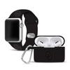 Affinity Bands Oklahoma Sooners Engraved Silicone Combo Package Compatible with Apple Watch and AirPods Pro (38/40/41mm (42mm Series 11) Black) view 1
