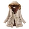 Andongnywell Women's Fleece Cotton Parka Fur Hooded Coat Jacket Thicken Winter Fur Hood Coat Outwear (Khaki,XL) view 1