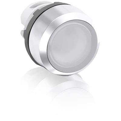 Pushbutton Switch, PB Main WHT Flush Ill Metal, MP2-31W