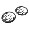 GZYF Motorcycle Flame Style Speaker Accent Trims for Harley Electra Glide FLHT 1996-2013, Street Glide FLHX 2006-2013, Trike FLHTCUTG FLHXXX 2009-2013, Black view 1