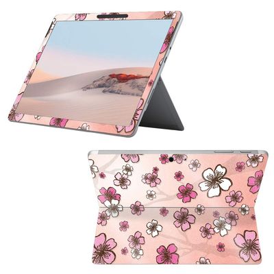 MightySkins Glossy Glitter Skin Compatible with Surface Go 2 (2020) - Cherry Blossom | Protective, Durable High-Gloss Glitter Finish | Easy to Apply, Remove, and Change Styles | Made in The USA