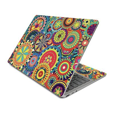 MightySkins Skin Compatible with Surface Laptop Go (2020) - Flower Wheels | Protective, Durable, and Unique Vinyl Decal wrap Cover | Easy to Apply, Remove, and Change Styles | Made in The USA