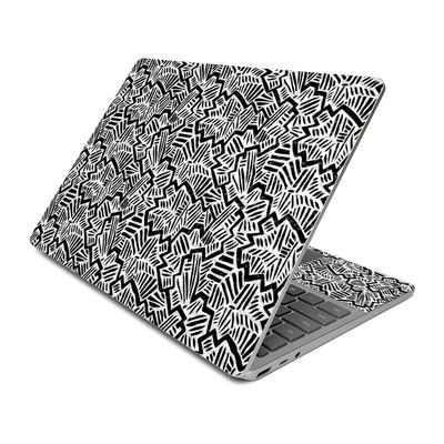 MightySkins Carbon Fiber Skin Compatible with Surface Laptop Go (2020) - Abstract Black | Protective, Durable Textured Carbon Fiber Finish | Easy to Apply | Made in The USA
