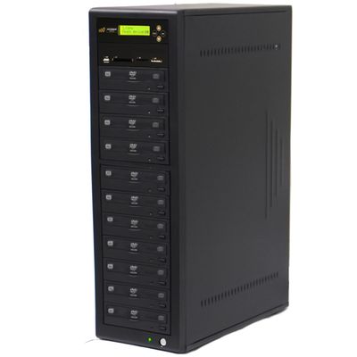 Acumen Disc 1 to 10 Multimedia Backup Duplicator - CF SD MS USB Flash Media Memory Card to DVD CD & Multiple Discs Copier Machine Unit (Standalone Audio Video Copy Tower, Duplication Device)