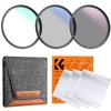 K&F Concept 52mm UV/CPL/ND Lens Filter Kit (3 Pieces)-18 Multi-Layer Coatings, UV Filter + Polarizer Filter + Neutral Density Filter (ND4) + Cleaning Cloth+ Filter Pouch for Camera Lens (K-Series) view 1
