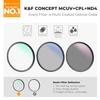 K&F Concept 52mm UV/CPL/ND Lens Filter Kit (3 Pieces)-18 Multi-Layer Coatings, UV Filter + Polarizer Filter + Neutral Density Filter (ND4) + Cleaning Cloth+ Filter Pouch for Camera Lens (K-Series) view 2