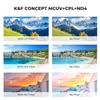 K&F Concept 52mm UV/CPL/ND Lens Filter Kit (3 Pieces)-18 Multi-Layer Coatings, UV Filter + Polarizer Filter + Neutral Density Filter (ND4) + Cleaning Cloth+ Filter Pouch for Camera Lens (K-Series) view 4