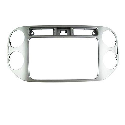 9 inch Car Radio Fascia Frame for 2013 Volkswagen Tiguan Silver DVD GPS Navi Player Panel Dash Kit Installation Stereo Frame Trim Bezel