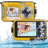 Underwater Camera Full HD 2.7K 48MP Waterproof Camera for Snorkeling Dual Screen Waterproof Camera Digital with Self-Timer and 16X Digital Zoom view 1