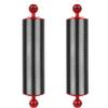 FEICHAO 2PCS D60mm 10/12 inch Buoyancy 447g / 550g Underwater Diving Photography Carbon Fiber Lamp Arm Dual Hand-Held Accessories 1 Inch Dual Ball Head Upgraded Version (10inch Red)