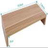Monitor Riser 1 Layer Multi-Function Wooden Monitor Stand Tv Computer High Bracket Desktop Base Heightening Rack (Wooden Color) view 4