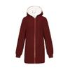 Andongnywell Women Plus Size Winter Warm Hoodie Coat Wool Zipper Cotton Outwear Lamb Wool Hooded Cardigan Jacket (Red Wine,L) view 3