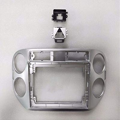 9 inch Car Radio Fascia Frame for Volkswagen Tiguan 2013 Silver DVD GPS Navi Player Panel Dash Kit Installation Stereo Frame Trim Bezel