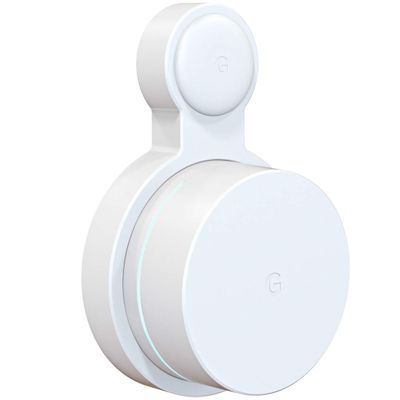 Pefecon Outlet Wall Mount for Google WiFi AC1200, No Messy Wires Space Saving Easily Be Moved Outlet Mount for Google Mesh WiFi Router, Best Design for Winding Power Cord (1 Pack)