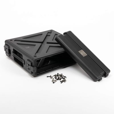 19" Depth 3U Injection Molded Stackable Rack Cases - Pro Series HQ Polypropylene Road Hard Case - Waterproof - Screw, Threaded Steel Rails, Rear Rack Rails Included (3U Rack Size (5.25"))