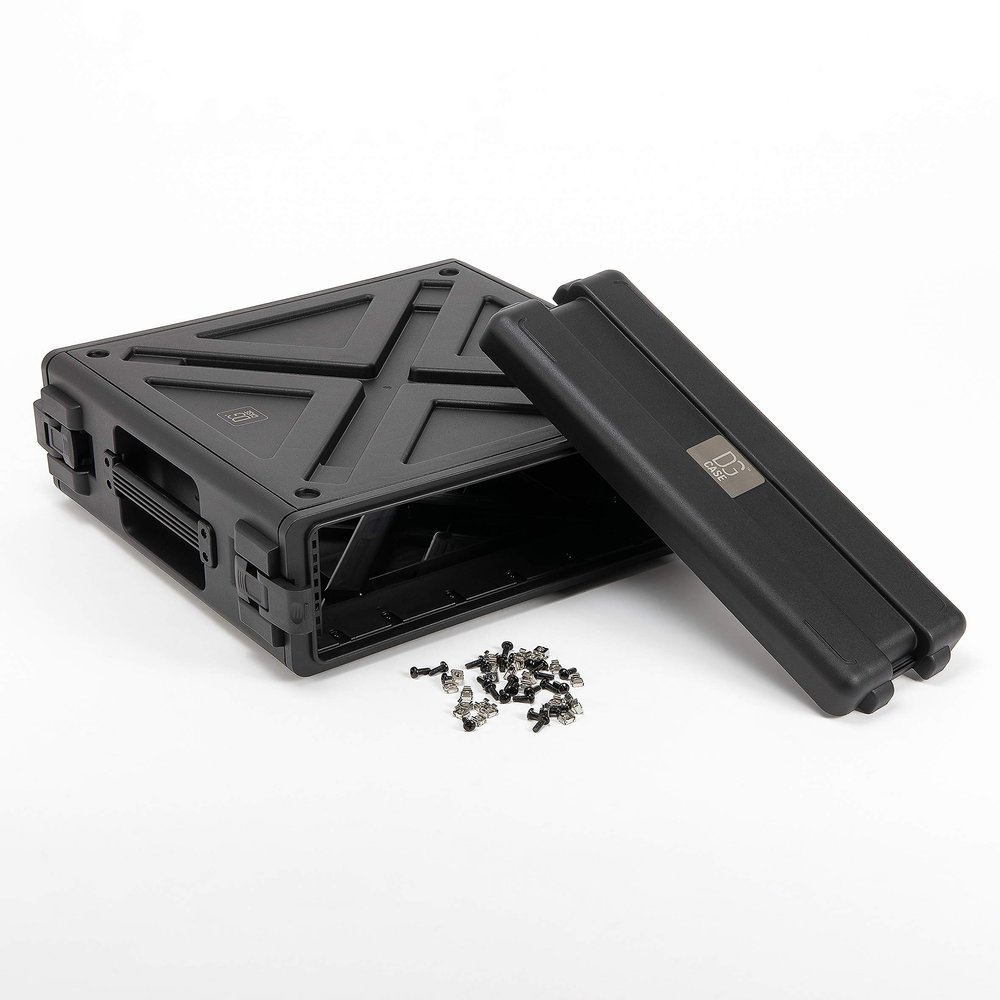 19" Depth 3U Injection Molded Stackable Rack Cases - Pro Series HQ Polypropylene Road Hard Case - Waterproof - Screw, Threaded Steel Rails, Rear Rack Rails Included (3U Rack Size (5.25"))