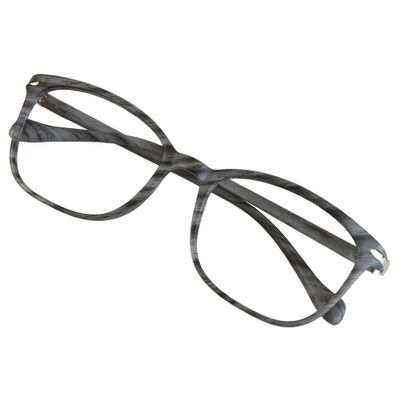 VisionGlobal Blue Light Blocking Glasses for Women/Men, Anti Eyestrain, Computer Reading, TV Glasses, Stylish Square Frame, Anti Glare (Wood, +3.50 Magnification)