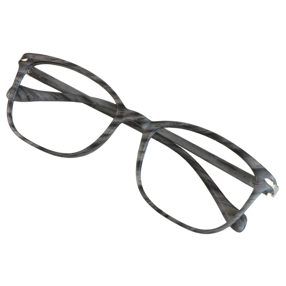 VisionGlobal Blue Light Blocking Glasses for Women/Men, Anti Eyestrain, Computer Reading, TV Glasses, Stylish Square Frame, Anti Glare (Wood, +3.50 Magnification)