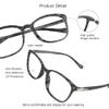 VisionGlobal Blue Light Blocking Glasses for Women/Men, Anti Eyestrain, Computer Reading, TV Glasses, Stylish Square Frame, Anti Glare (Wood, +3.50 Magnification) view 2