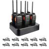 Retevis H-777S Walkie Talkies(6 Pack) with Walkie Talkies Earpieces(10 Pack), Heavy Duty Portable FRS Two-Way Radios, Hands Free, Rugged Commercial 2 Way Radios view 1