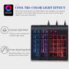 Thincol One-Handed Mechanical Feel Gaming Keyboard, USB Tricolor Breathing Backlit Keypad, 19-Keys, Plug-and-Play, Balck(Black) view 2