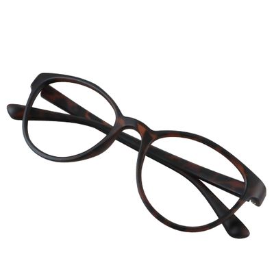 VisionGlobal Blue Light Blocking Glasses for Women/Men, Anti Eyestrain, Computer Reading Glasses, Stylish Oval Frame, Anti Glare (Tortoise, 3.25 Magnification)