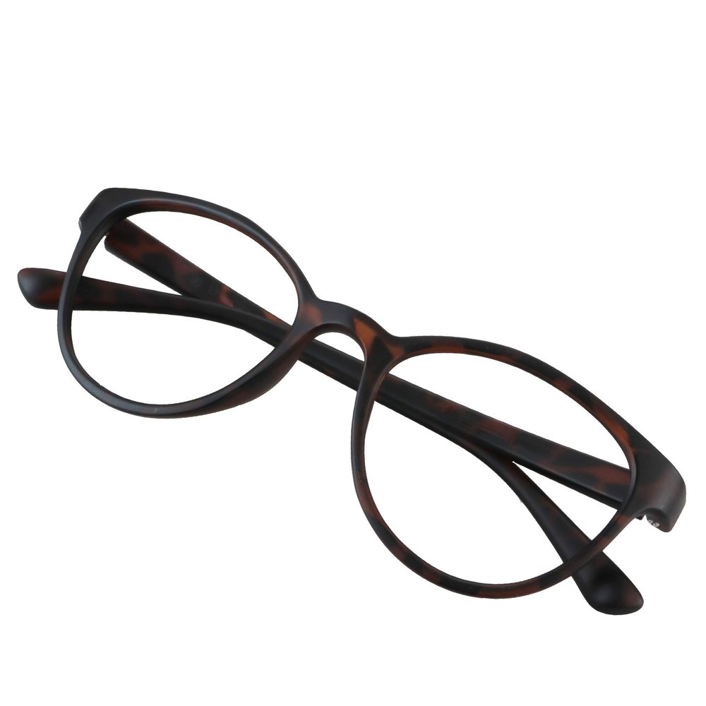 VisionGlobal Blue Light Blocking Glasses for Women/Men, Anti Eyestrain, Computer Reading Glasses, Stylish Oval Frame, Anti Glare (Tortoise, 3.25 Magnification)