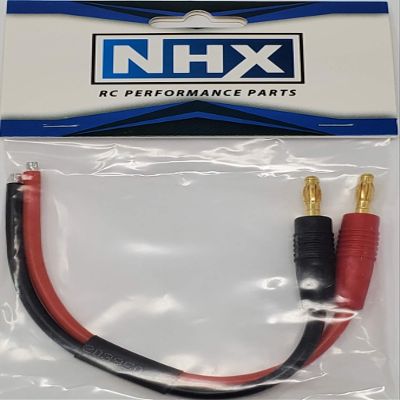 NHX RC 4.0mm Banana Connector Adapter Charger 12 AWG 6 inch Silicone Wire