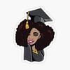 Black Proud Educated Woman Graduation 2020 Quarantine Sticker - Sticker Graphic - Auto, Wall, Laptop, Cell, Truck Sticker for Windows, Cars, Trucks view 1