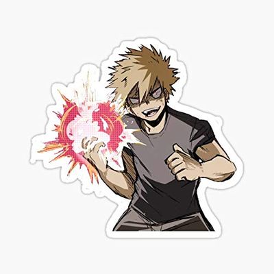 Boku no Hero - Katsuki Bakugo Sticker - Sticker Graphic - Auto, Wall, Laptop, Cell, Truck Sticker for Windows, Cars, Trucks