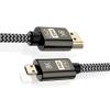 Cablecc Micro HDMI to HDMI 2.1 Ultra-HD UHD 8K 60hz 4K 120hz Cable 48Gbs HDMI Cord for Camera Tablet 1M view 3