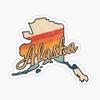 Alaska State | Colorful Retro 70s Design Sticker - Sticker Graphic - Auto, Wall, Laptop, Cell, Truck Sticker for Windows, Cars, Trucks view 1