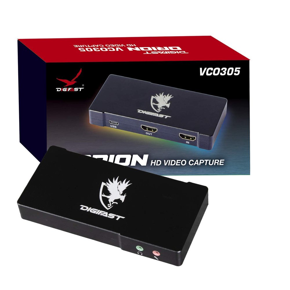 Digifast Orion, Full HD 1080p@60Hz, Plug and Play, Highly Compatible, Live Streaming and Recording Video Capture Device with Zero Added Delay