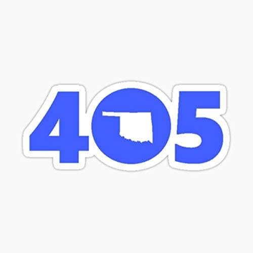 405 Oklahoma Proud Blue Sticker - Sticker Graphic - Auto, Wall, Laptop, Cell, Truck Sticker for Windows, Cars, Trucks