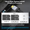 Highwings 8K 10K 4K HDMI Cable 48Gbps 6.6FT/2M, Certified Ultra High Speed HDMI Cable Braided Cord-4K@120Hz 8K@60Hz, DTS:X, HDCP 2.2 & 2.3, HDR 10 Compatible with Roku TV/PS5/HDTV/Blu-ray view 2