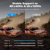 Highwings 8K 10K 4K HDMI Cable 48Gbps 6.6FT/2M, Certified Ultra High Speed HDMI Cable Braided Cord-4K@120Hz 8K@60Hz, DTS:X, HDCP 2.2 & 2.3, HDR 10 Compatible with Roku TV/PS5/HDTV/Blu-ray view 3