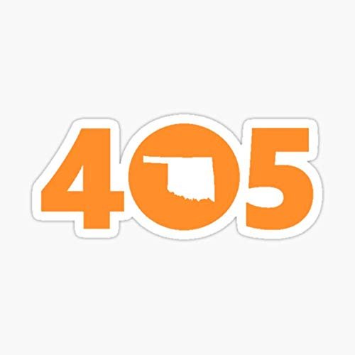 405 Oklahoma Proud Orange Sticker - Sticker Graphic - Auto, Wall, Laptop, Cell, Truck Sticker for Windows, Cars, Trucks