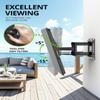 Outdoor TV Wall Mount for 47-90 Inch Television, Mount with Swivel and Tilt, Full Motion Weatherproof TV Bracket with Articulating Dual Arms, Max VESA 600X400 mm, 132lbs view 4