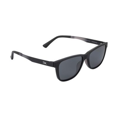 HyperX Spectre React - Gaming Eyewear, Blue Light Blocking Glasses, UV Protection, Ultem Frame, Crystal Clear Lenses, Microfiber Bag, Hard Case Small w. Polarized Clip Crystal Grey