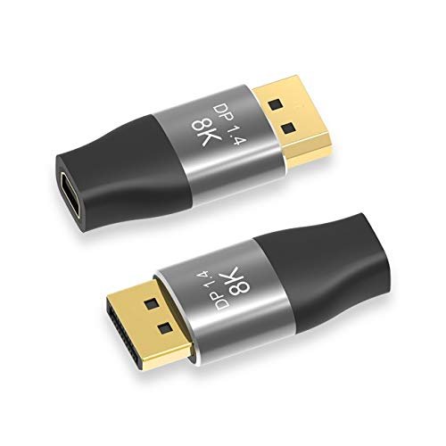 Cablecc Mini DisplayPort 1.4 8K 60hz Female Adapter Ultra-HD UHD 4K 144hz to DP Male 7680 * 4320 for Video PC Laptop TV