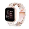 Ayeger Band Replacement for Fitbit Versa/Versa 2 Smart Watch/Special/Lite Edition, Fashion Resin Wristbands Women Men Replacement Bracelet Metal Stainless Steel Rose Gold Buckle(Nought White) view 1