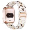 Ayeger Band Replacement for Fitbit Versa/Versa 2 Smart Watch/Special/Lite Edition, Fashion Resin Wristbands Women Men Replacement Bracelet Metal Stainless Steel Rose Gold Buckle(Nought White) view 2