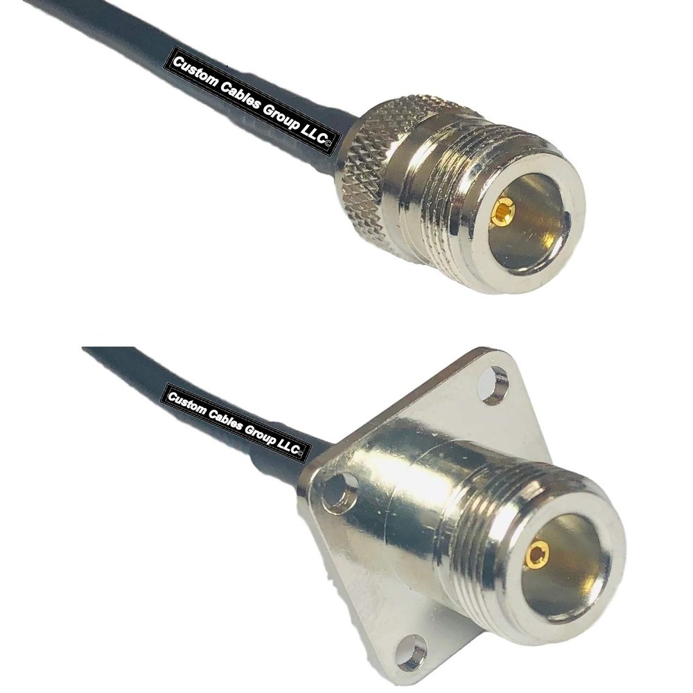 10 feet RG58 N Female to N Flange Female RF Pigtail Coaxial Cable