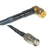 25 feet RG58 SMA Male Angle to BNC Female RF Pigtail Coaxial Cable view 1