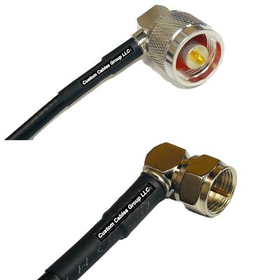 25 feet RG58 N Male Angle to F Male Angle RF Pigtail Coaxial Cable