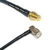 10 feet RG58 RP-SMA Female to TNC Male Angle RF Pigtail Coaxial Cable view 1